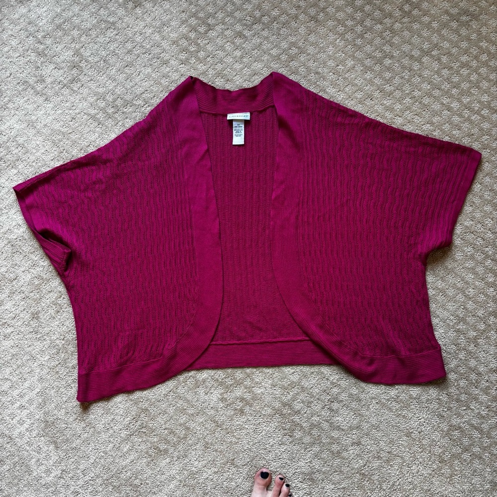 Catherines Raspberry Open Cardigan size 3x - Picture 4 of 8